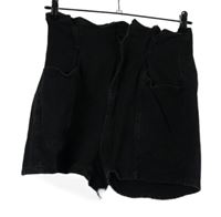 Dámské černé riflové kraťasy s vysokým pasem Denim Co.