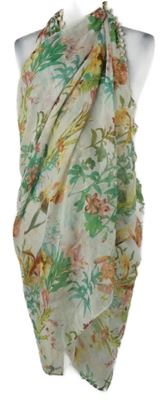 Dámské smetanové květované pareo