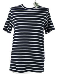 Nové - Dámské tmavomodro-bílé pruhované tričko C&A