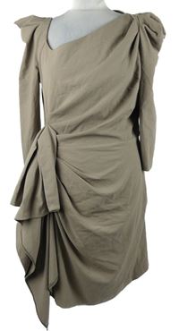 Dámské béžové šaty s řasením Asos 