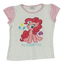 Bielo-ružové tričko s My little Pony