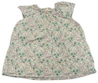 Svetloružový kvetinový blúzková ý top H&M