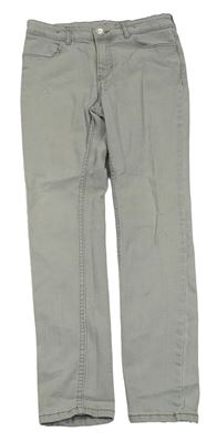 Světlešedé skinny rifle H&M