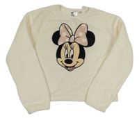 Smotanová plyšová mikina s Minnie zn. Disney + H&M