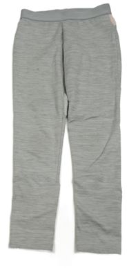 Světlešedo-růžové sportovní legíny Decathlon