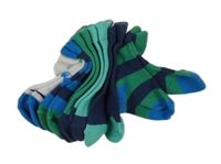 Nové- 6x zeleno-modré ponožky 