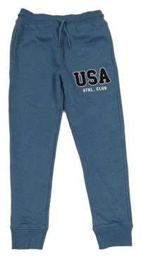 Modré tepláky s nápisem F&F