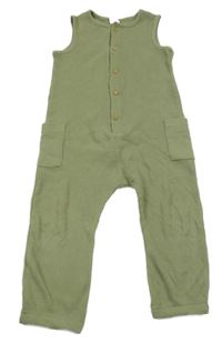 Khaki žebrované laclové tepláky H&M