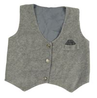 Šedá sametová vesta 