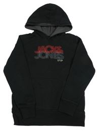 Čierna mikina s logom a kapucňou Jack & Jones