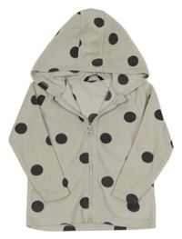 Svetlosivá bodkovaná á fleecová prepínaci mikina s kapucňou George