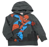 Sivá mikina so Spidermanem a kapucňou Marvel