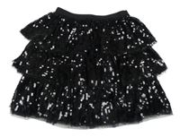 Čierna flitrovaná sukňa s volány MANOR kids