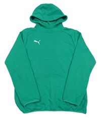 Tmavozelená mikina s kapucí Puma