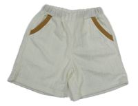 Bielo-hnedé kraťasy Shein