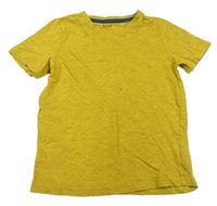 Žlto-sivé melírované tričko Tu