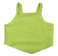 Svetlozelený crop top s dírkovaným vzorom Matalan