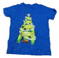 Modré tričko s ovladači