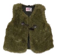Hnedá kožušinová podšitá vesta Alive