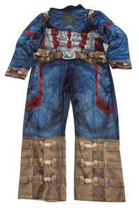 Kostým - Tmavomodro-hnědý overal - Kapitán Amerika Tu