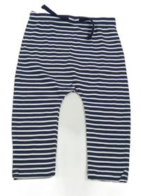 Tmavomodro-biele pruhované ľahké tepláky Matalan