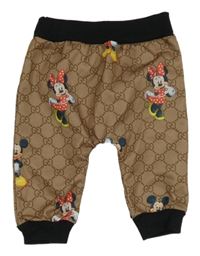 Hnědé vzorované tepláky s Minnie 