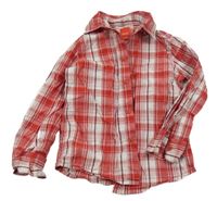 Červeno-bílá kostkovaná košile Esprit