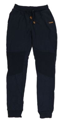 Tmavomodré tepláky s žebrováním Yigga