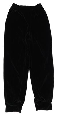 Čierne zamatové nohavice Shein