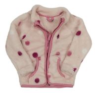 Svetloružová bodkovaná á chlpatá bunda Ergee