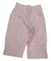 Svetloružové ľahké tepláky so srdiečkami Lupilu