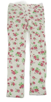 Smotanové kvetované tregíny Benetton