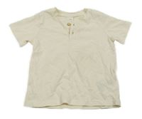 Smotanové tričko s gombíkmi H&M