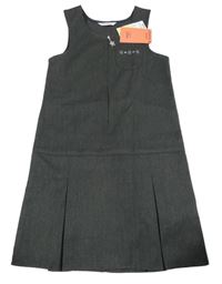 Nové - Tmavosivé šaty s výšivkami a flitrami M&S