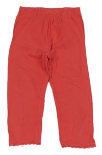 Ružové capri legíny s čipkou Kids