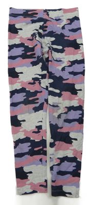 Sivo-ružovo-fialové army legíny M&S