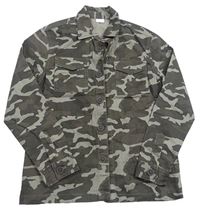Kaki-sivá army rifľová košeľa F&F
