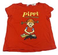 Červené tričko s Pippi H&M