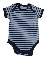 Světlemodro-tmavomodré pruhované body Matalan