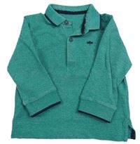 Zelené melírované polo triko Matalan