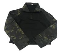 Černo-army crop halenka