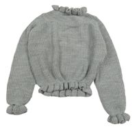 Sivý crop sveter Cameo Rose