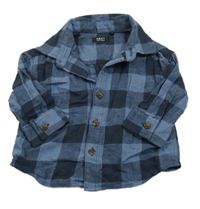 Modro-tmavomodrá kostkovaná košile Next 