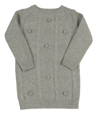 Sivé vzorované pletené šaty Nutmeg