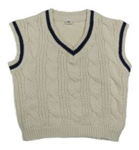 Smotanová copánková svetrová vesta Zeeman