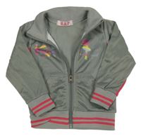 Sivá prepínaci športová mikina s baletkou R&P