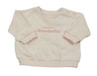 Pudrová mikina s nápisom Matalan