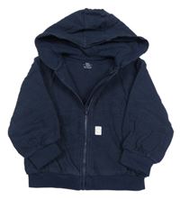 Tmavomodrá propínací mikina s kapucí M&S