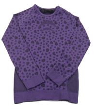 Fialovo-čierne srdiečkované spodné funkčné tričko Crivit