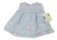 Nové - Svetlomodrá blúzková á tunika s kvietkami Little Bity